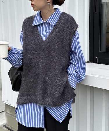 ラメフェザーヤーンベスト｜ディスコートの通販｜&mall（アンドモール  