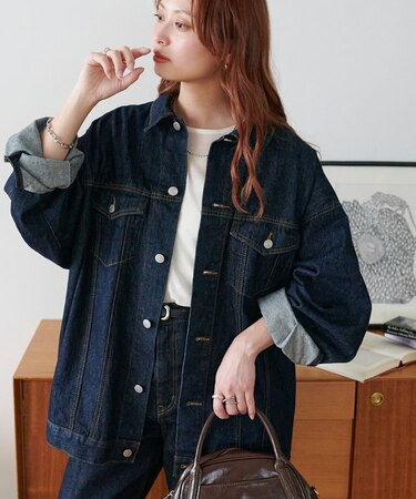 【改良版/低身長サイズを追加！】USコットンデニムビッグGジャン《ユニセックス》