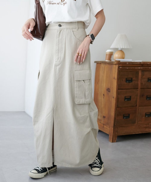 ツイルタックカーゴスカート｜ディスコートの通販｜&mall（アンド