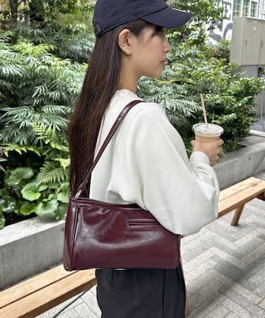 オイル調2WAYポケットショルダーバッグ