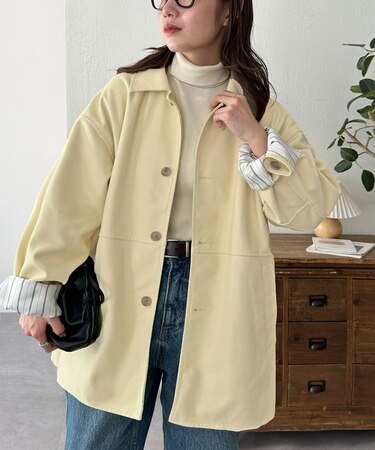 【新色追加！/ユニセックス】フェイクスエードショートコート