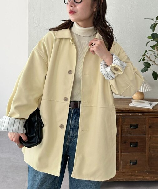 【新色追加！/ユニセックス】フェイクスエードショートコート