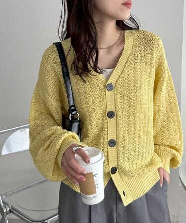 【SS先行予約】テープヤーンスカシアミニットカーディガン《ユニセックス》