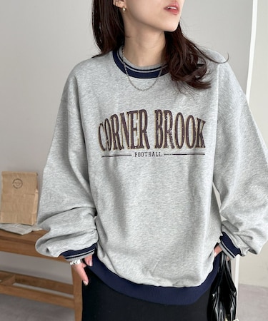 【ユニセックス】アソートライン入りリブスウェット