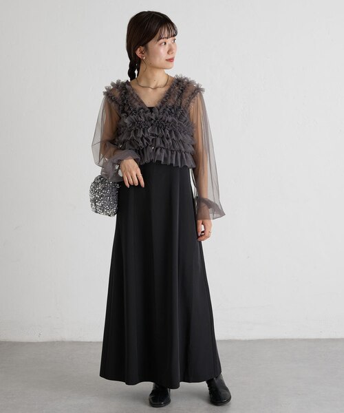 discoat 【オケージョン】チュールセットキャミワンピース オケージョン】チュールセットキャミワンピース｜ディスコートの