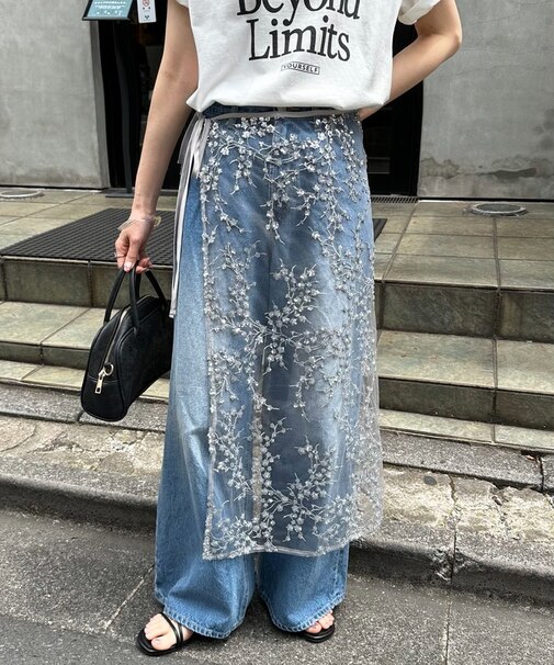 スパンコールレースラップスカート《WEB限定カラーあり》