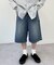 【ユニセックス】デニムハーフパンツ