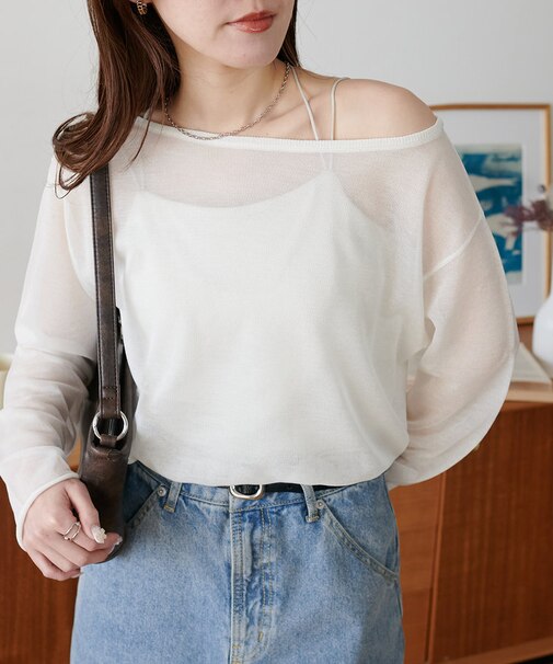 シアーワンショルプルオーバー《WEB限定カラーあり》