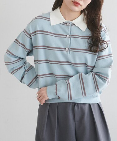 【umm.】ボーダーポロニット