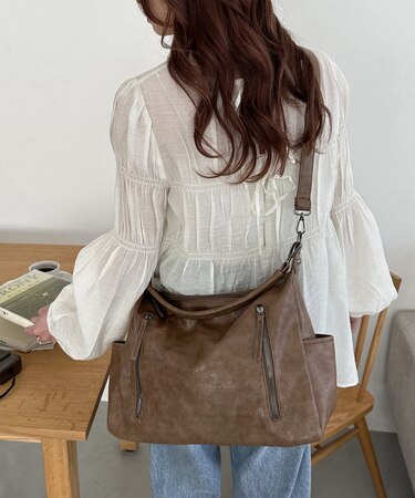 オイル調2wayビッグホーボーバッグ