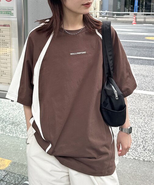 【ユニセックス】カラーブロックフットボールＴシャツ