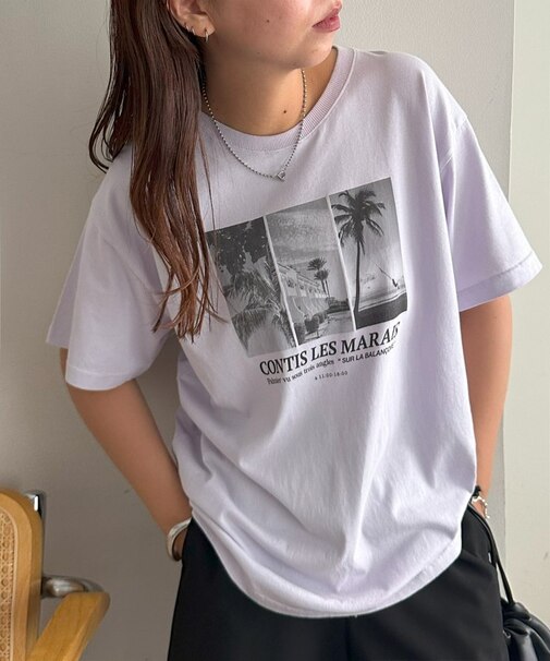 【ユニセックス】サマーフォトグラフィックTシャツ