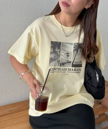 【ユニセックス】サマーフォトグラフィックTシャツ