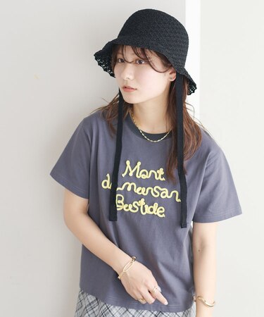 レース編みスリットハット