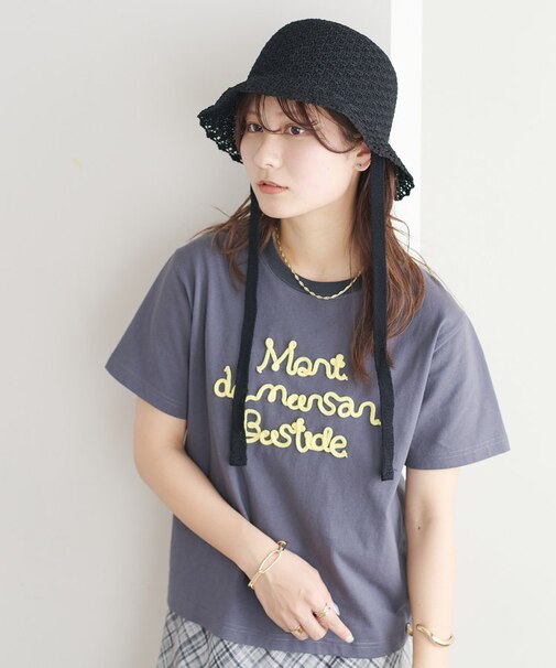 レース編みスリットハット