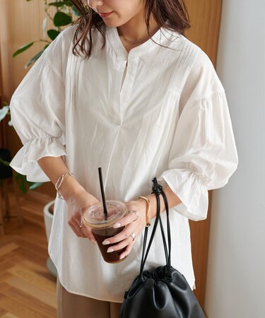 ピンタックスキッパーブラウス