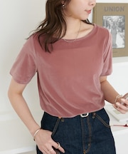 ベロア5分袖Tシャツ