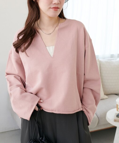 【新色追加!】裏毛深Vネックプルオーバー《WEB限定カラーあり》