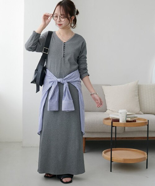 リブピコレースヘンリーカットワンピース｜ディスコートの通販｜&mall