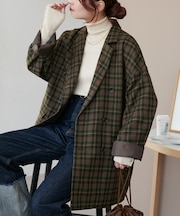 チェックWブレストジャコット