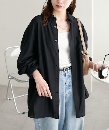 シャドーストライプオーバーシャツ