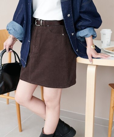 コーデュロイミニスカート