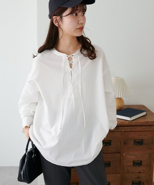 CITYSHOP シティショップ　完売　レースアップブラウス CITYSHOP シティショップ完売レースアップブラウス