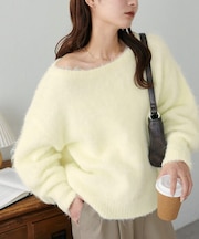 ふわふわワンショルシャギープルオーバー