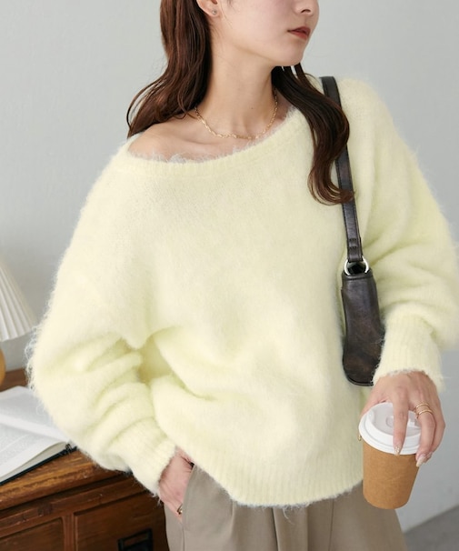 ふわふわワンショルシャギープルオーバー