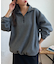 【ユニセックス】フリースハーフジップ
