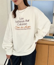 【ユニセックス】LesAuthieux刺繍ロゴスウェット