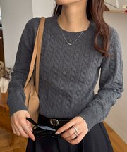 モチモチケーブル刺繍ロゴプルオーバー《WEB限定カラーあり》