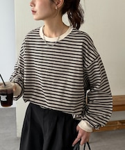 【新色追加!/ユニセックス】ランダムボーダーロンT