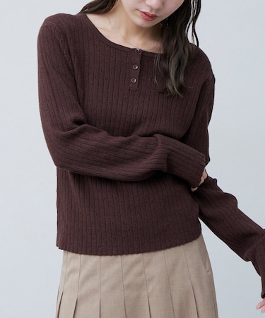 【umm.】アイレットヘンリーネックプルオーバー