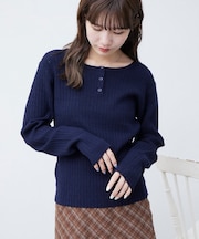 【umm.】アイレットヘンリーネックプルオーバー