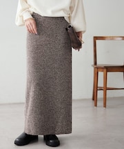 ツイードナロースカート