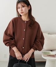【AW先行予約】メタル釦スポンディッシュカーディガン《WEB限定カラーあり》