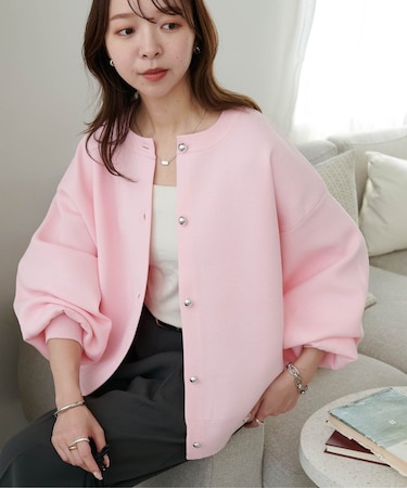 メタル釦スポンディッシュカーディガン《WEB限定カラーあり》