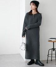 モチモチリブヘンリーワンピース《WEB限定カラーあり》