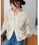 花柄シャギーカーディガン
