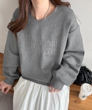 ダンボール刺繍ロゴプルオーバー