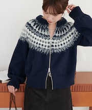 求心柄Wジッププルオーバー