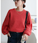【ふわもちニット】メランジ袖ボリュームプルオーバー