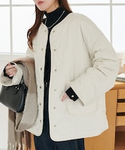 キルティングリバーシブルファーコート《WEB限定カラーあり》