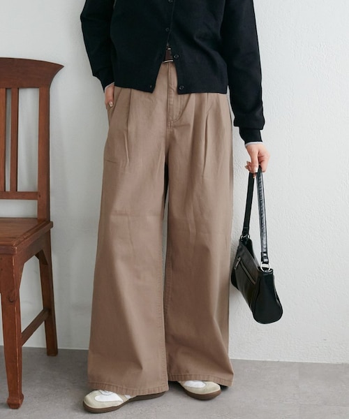 2タックチノワイドパンツ｜ディスコートの通販｜&mall（アンドモール