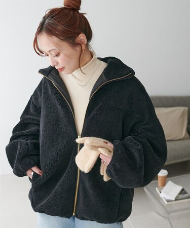 【新色追加!/リバイバル】キレイメボアスタンドブルゾン