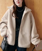 【新色追加!/リバイバル】キレイメボアスタンドブルゾン