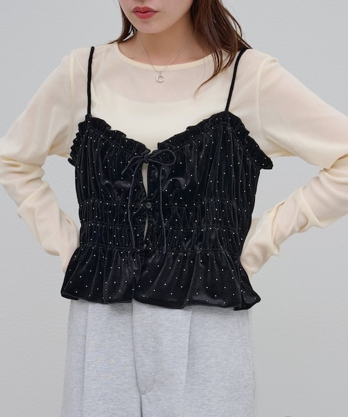 【umm.】キラキラシャーリングキャミ