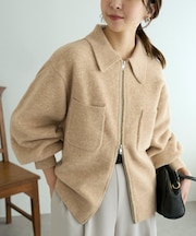 ダブルジップニットジャケット