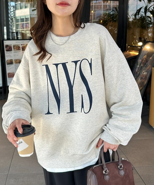 【ユニセックス】Verticalロゴスウェット